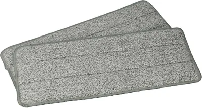 Produktbild von vhbw 2x Wischbezug kompatibel mit Clean Maxx 09996 Wischmopp - Ersatzkopf, Polyester Grau Weiß