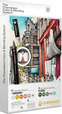 Produktbild von Chameleon CS6608 Schattierungsmarker Set 8