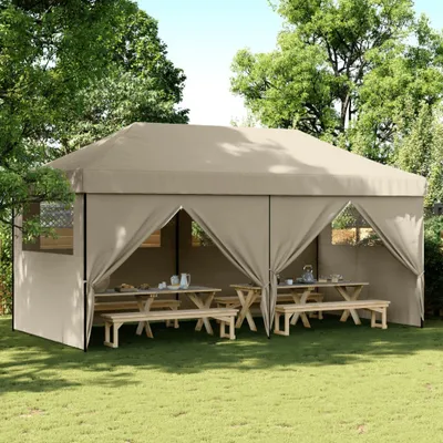 Immagine prodotto di Tenda pop-up pieghevole per feste con 4 pannelli laterali Taupe