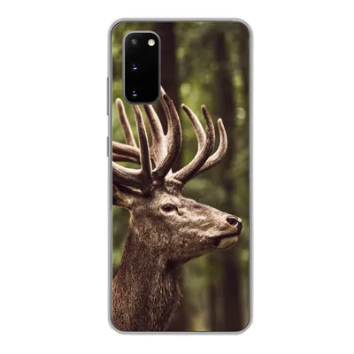 Produktbild von MuchoWow® Handyhülle Schutzhülle Hülle für Samsung Galaxy S20 Hirsch - Natur - Geweih - Wald - Tiere Silikon Softcase Handy Hülle - Bild