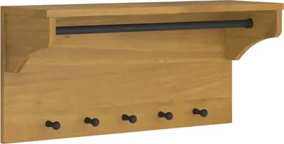 Produktbild von vidaXL Wandgarderobe SANDNES 87x30x42 cm Massivholz Kiefer