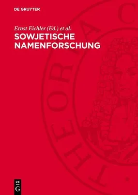 Produktbild von Sowjetische Namenforschung