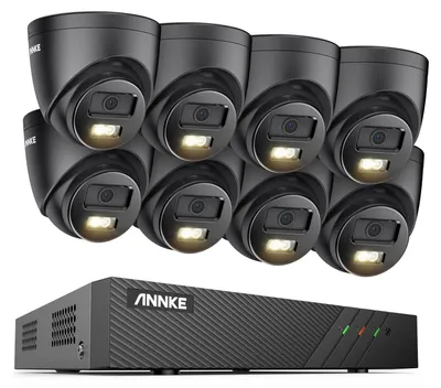 Imagen del producto de Sistema de seguridad de 8 canales, grabador de video en red (NVR) - Kit de cámara IP - Videovigilancia - Cámaras de seguridad - Seguridad PoE