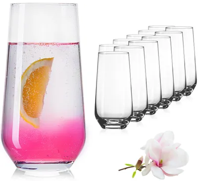 Produktbild von IMPERIAL Trinkgläser aus Glas 440ml (max. 520ml) Set 12-Teilig Getränkeglas Wassergläser Longdrinkgläser Cocktailgläser