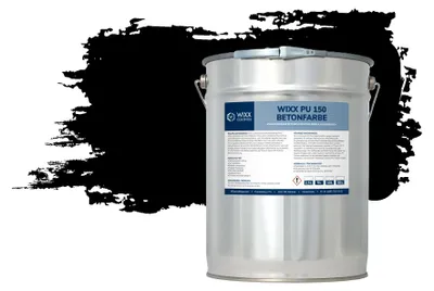 Produktbild von Wixx Polyurethan150 Betonfarbe - RAL 9005 | Tiefschwarz - 2,5L