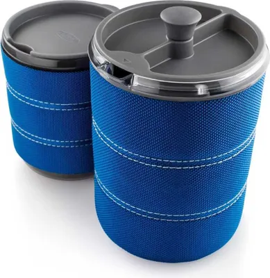 Zdjęcie produktu dla GSI Outdoors Coffee Press & Iso Mug Set dla 1 osoby 500 i 591 ml, 306 g, niebieski; 79412