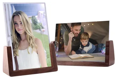 Productafbeelding van Set van 2 Moderne Houten Fotolijsten voor 10 x 15 cm Foto's