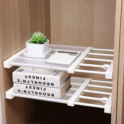 Produktbild von Famanu Garderobenorganisator teleskopisch verstellbar 73,2-128 cm - für Kleider und Küchenutensilien