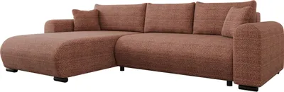 Produktbild von MIRJAN24 Ecksofa Merkos, Wohnzimmer L-Form mit Bettkasten und Schlaffunktion, Holzkonstruktion, Seite universal (Farbe: Taro 57)