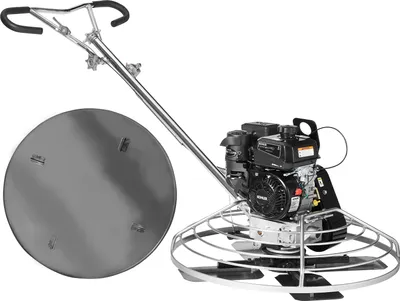 Image de Truelle à gaz SKYSHALO, modèle manuel de 38 pouces avec poêle à lisser, 6 CV pour surfaces de béton lisses, outil durable pour chape et ciment avec lame de lissage, orange