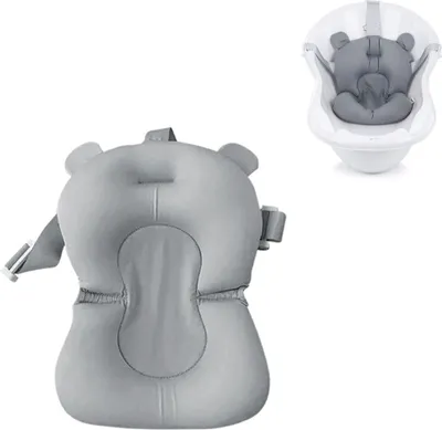 Immagine prodotto di Chipolino vasca da bagno con rete e cuscino multi, manico in plastica, dalla nascita grigio