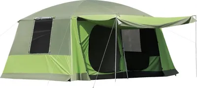 Produktbild von Kuppelzelt für 4-8 Personen, Grün, 2 Schlafkabinen, 405x305x225 cm