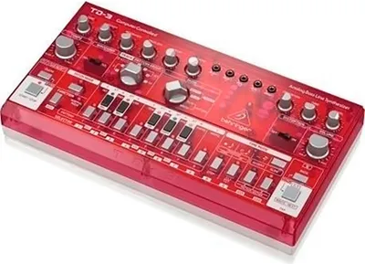Obrázok produktu pre Behringer TD-3-SB Syntezator linii basowej czerwony przeźroczysty