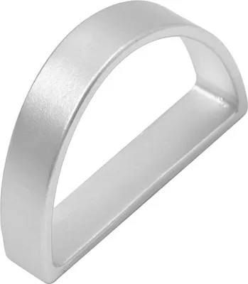 Produktbild von Serviettenringe, polierte Zinklegierung, modern, schlicht, D-förmig, glatte Oberfläche, halbrunder Serviettenring, Esszimmerzubehör