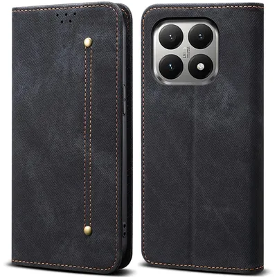 Obrázek produktu pro Pouzdro pro Xiaomi 15T, Kožené Peněženkové Pouzdro s Magnetickým Uzavíráním a Stojánkem černé