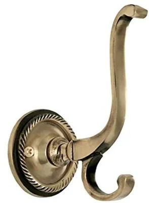 Produktbild von Antike Messing-Kapstokhaak mit Seil