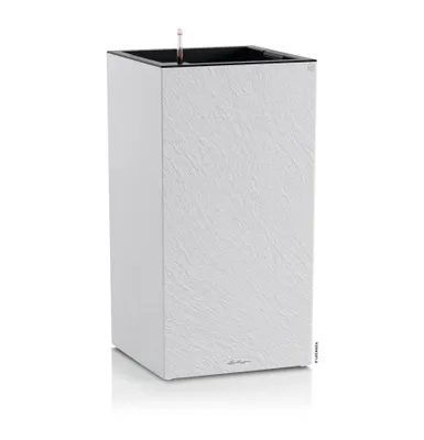 Produktbild von LECHUZA-Pflanzgefäß CANTO Slatestone 40 high light grey | Pflanzgefäß mit Bewässerungssystem und Pflanzeinsatz | Schiefer-Optik|40 x 40 x 76 cm| 15955