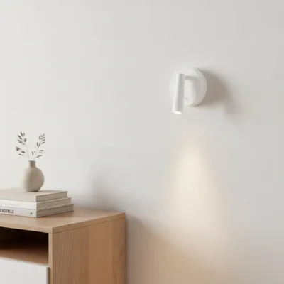 Productafbeelding van Bedlampje Tico wit, AI-gegenereerde afbeelding
