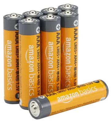 Immagine prodotto di A. Batterie alcaline AAA ad alte prestazioni, 1,5 V, conservabili per 10 anni, confezione da 8