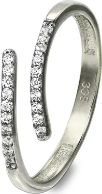 Imagen del producto de Anillo GoldDream con circonita, oro blanco de 333, talla 56, plateado, joyería para mujer, GDR524J56