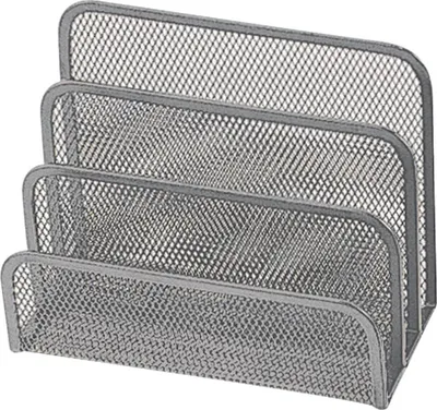 Immagine prodotto di Q-Connect® KF00852 Portalettere in filo di metallo con 3 scomparti - argento