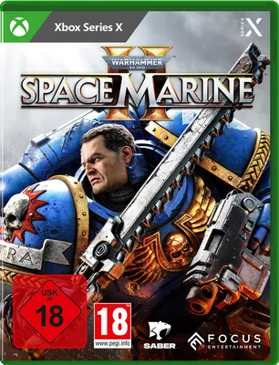The cover art for the Xbox Series X game Warhammer 40,000: Space Marine 2.