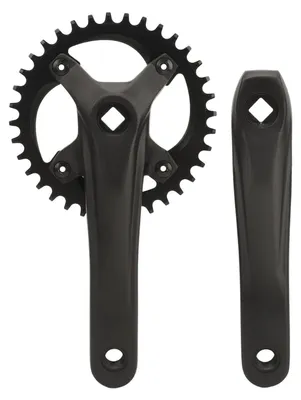 Produktbild von Kurbelgarnitur 104 BCD – Aluminiumlegierung – Einspeed – Leichtgewicht – Hohe Festigkeit – CNC-Präzisionsfräsung – Fahrradkurbel