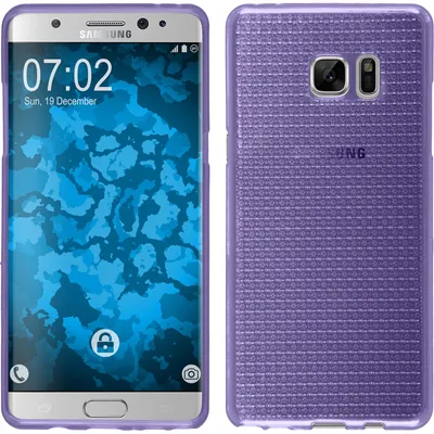 Produktbild von PhoneNatic Case kompatibel mit Samsung Galaxy Note FE - lila Silikon Hülle Iced Cover