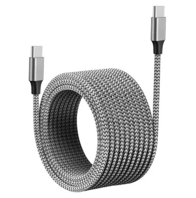 Produktbild von USB-C auf Typ-C Kabel langes Ladekabel PD 60W Schnellladekabel Nylon 5m lang