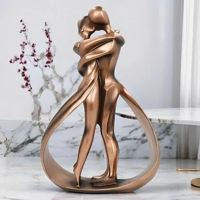 Produktbild von Hochzeitsgeschenk - Paar - Beige - Harz - 15 cm