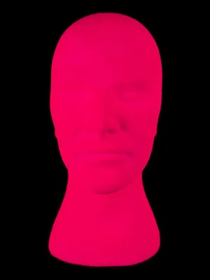 Produktbild von PSYWORK Schwarzlicht Deko Kopf "Glowhead" Pink