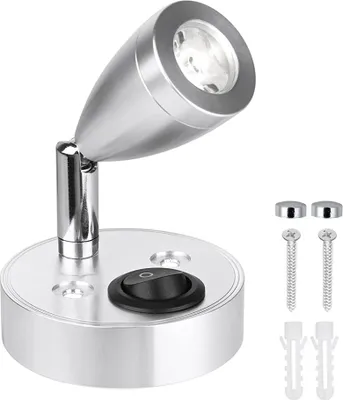 Produktbild von LED Spot Leselampe Einstellbarer Wand Nachttischlampe mit Schalter für Boot Wohnmobil Camper Caravan Van Innenbeleuchtung, Kaltweiß