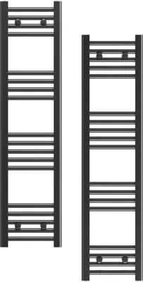 Produktbild von Granitan | Badheizkörper Breno - 30x120 cm - Schwarz - Modernes Design - Flexibel montierbar