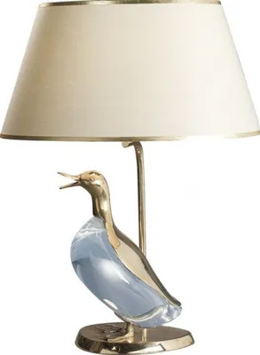 Image de Casa Padrino Luxe Lampe de table baroque or avec canard en verre de Murano - Lampe de table italienne - Fait main en Italie