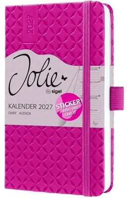 Obrázek produktu pro Týdenní diář Jolie 2027, cca formát A6, růžový