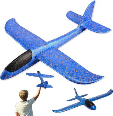 Produktbild von Perfektes Polystyrol-Flugzeug 47 Cm Dartsegler Gross Blau Flugzeug aus Styropor