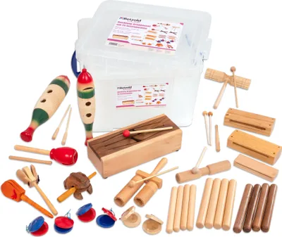 Produktbild von Betzold Holzklang-Gruppenset mit 25 Instrumenten