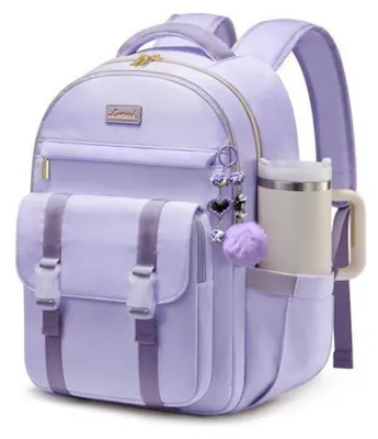 Produktbild von Rucksack Damen 15,6 Zoll Laptop Schulrucksack Teenager Mädchen B-lila