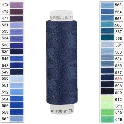 100m / 1 Spule Unipoly 120 TEX14x2 Polyester graublau