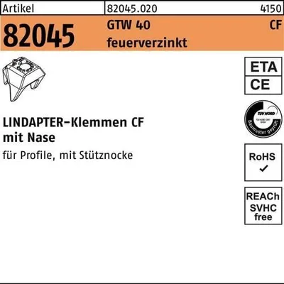 Produktbild von Klemme R 82045 GTW 40 CF M 20 Sphrogu feuerverzinkt