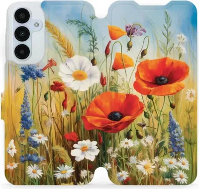 Produktbild von Handyhülle mit klappe für Galaxy A25 5G, Mobiwear Book, Wiesenblumen