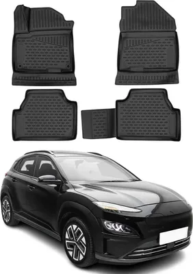 Image de OMAC Tapis de sol pour Hyundai Kona EV 2017-2023  en caoutchouc Noir