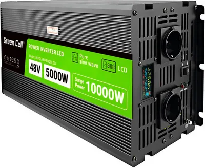 Productafbeelding van Green Cell KFZ-omvormer, spanning omzetter van 48V naar 230V, 5000W/10000W, met display