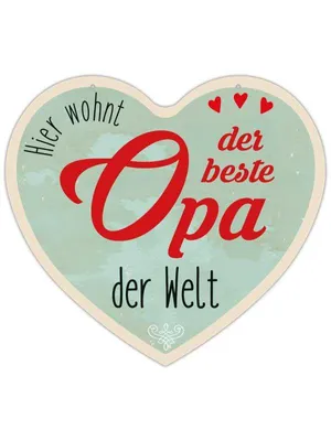 Produktbild von Herz Blechschild Der beste Opa HB007