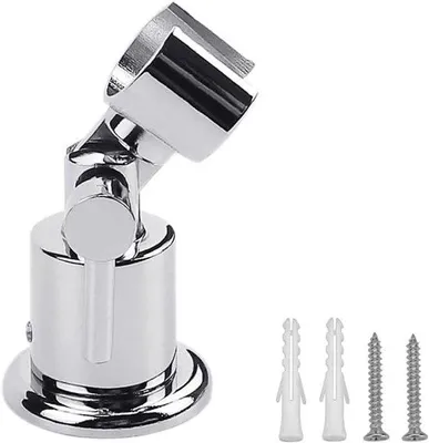 Image de Support pivotant pour pomme de douche, à fixation murale, noir, 1 pièce