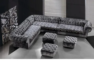 Immagine prodotto di Set divano imbottito di design a tre posti divano moderno 250x350cm