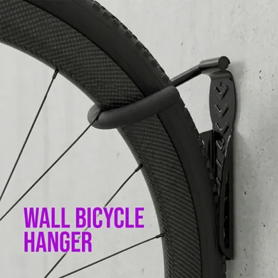 Produktbild von Fahrrad Wandhalterung Schwarz, 37x8x4 cm, 30 kg Tragkraft, mit Gummischutz