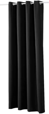 Immagine prodotto di Tenda oscurante con passanti, 250 g/m², colore nero, dimensioni 135 x 225 cm
