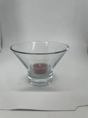 Produktbild von Glas Teelichthalter H: 9 cm D: 12,5 cm