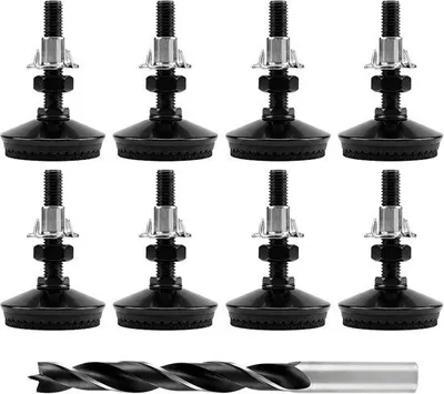 Produktbild von Verstellbare Möbelbeine, M10 x 50 mm - Edelstahl - Set mit 8 Stück - ideal für Tische